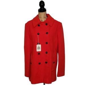 Vintage NWT Mackintosh Red Wool Peacoat Size 18